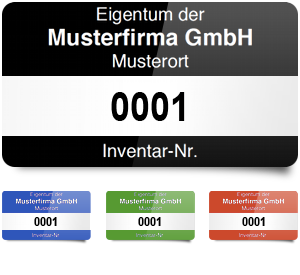 Inventaretiketten ohne Barcode